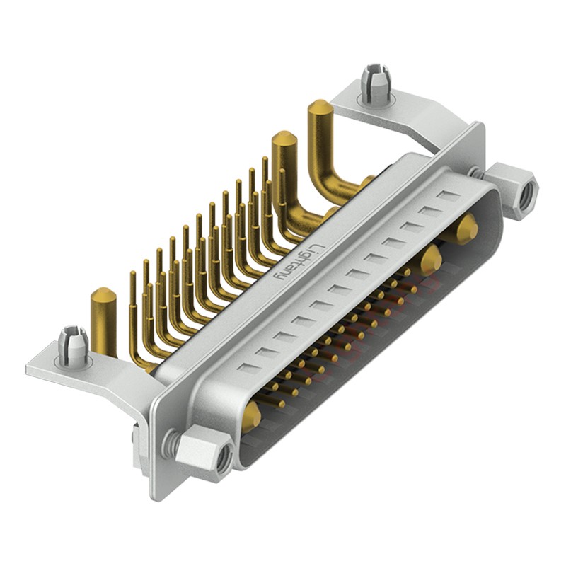 25W3公PCB弯插板/铆支架10.8/大电流20A