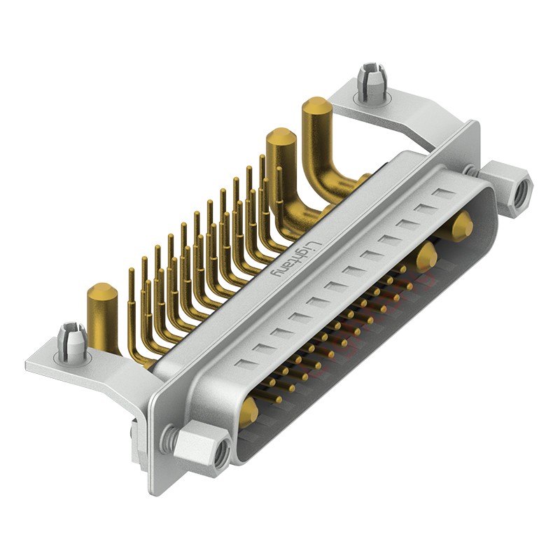 25W3公PCB弯插板/铆支架10.8/大电流30A