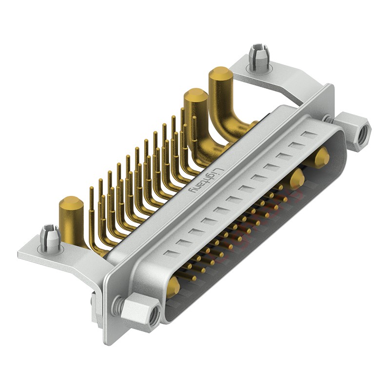 25W3公PCB弯插板/铆支架10.8/大电流40A