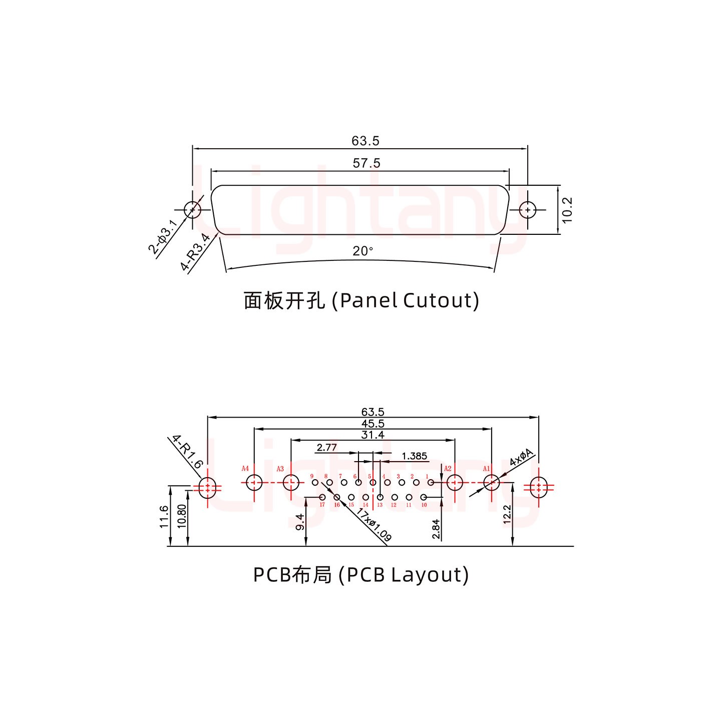 21W4母PCB弯插板/铆支架11.6/大电流30A