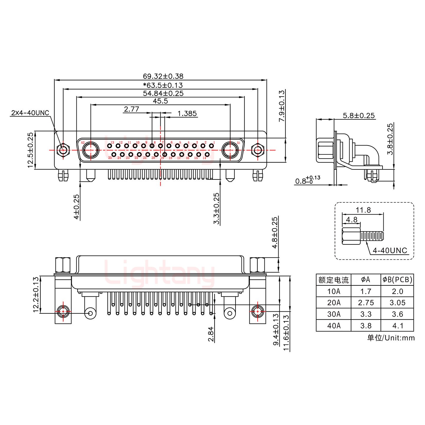 27W2母PCB弯插板/铆支架11.6/大电流20A