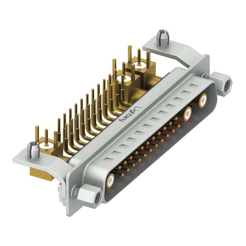 25W3公PCB弯插板/铆支架10.8/射频同轴75欧姆