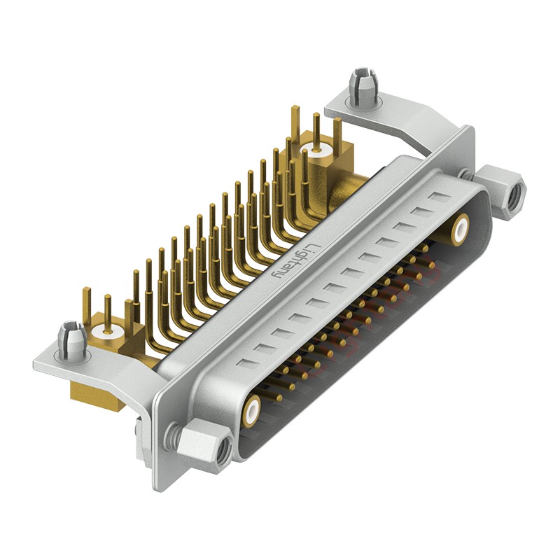 27W2公PCB弯插板/铆支架11.6/射频同轴75欧姆