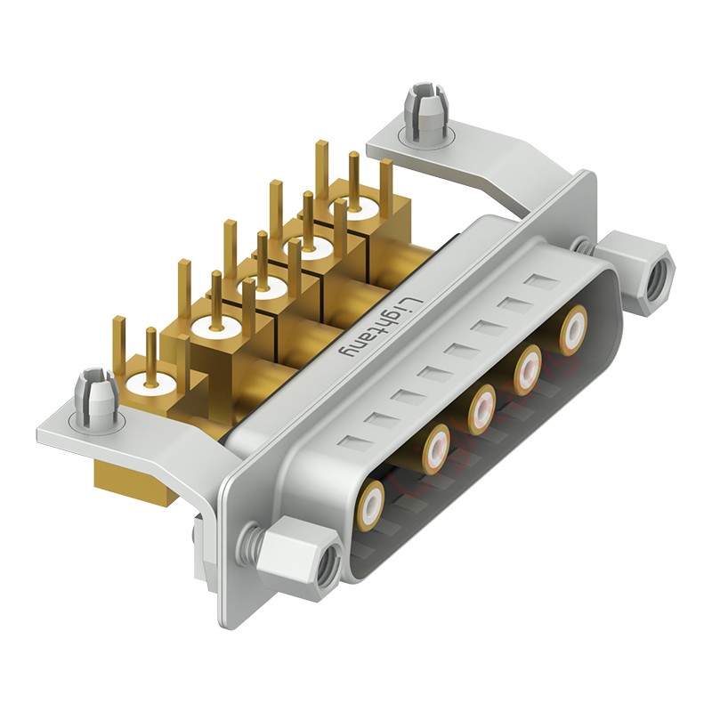 5W5公PCB弯插板/铆支架11.6/射频同轴50欧姆