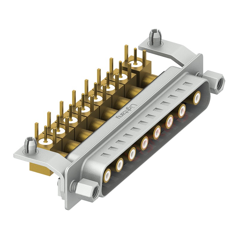 8W8公PCB弯插板/铆支架11.6/射频同轴75欧姆