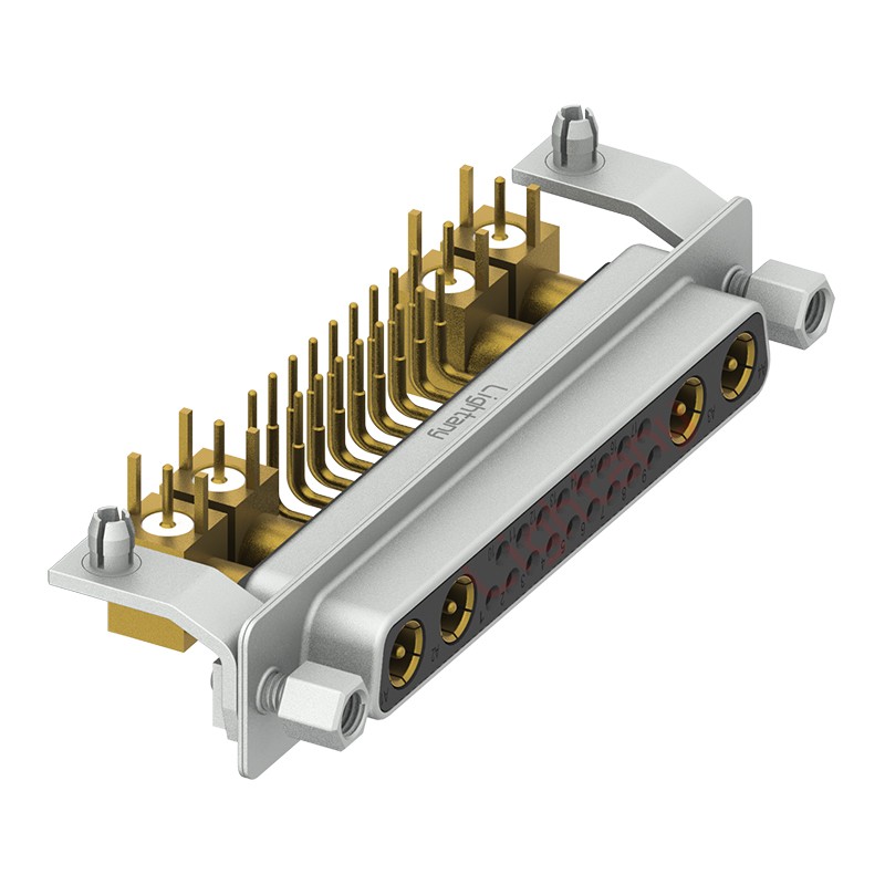 21W4母PCB弯插板/铆支架11.6/射频同轴75欧姆