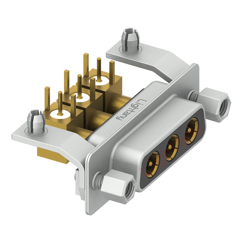 3W3母PCB弯插板/铆支架11.6/射频同轴75欧姆