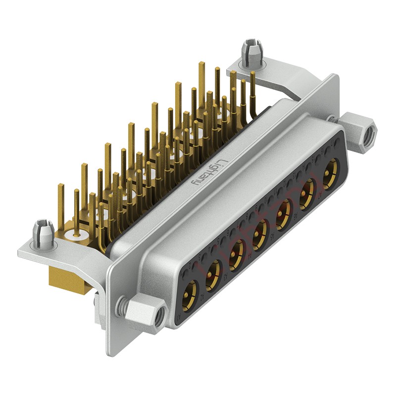 24W7母PCB弯插板/铆支架12.2/射频同轴75欧姆