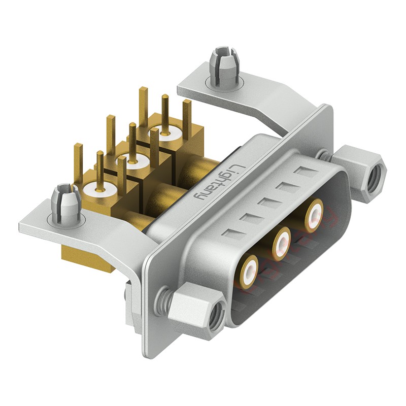 3W3公PCB弯插板/铆支架10.8/射频同轴75欧姆