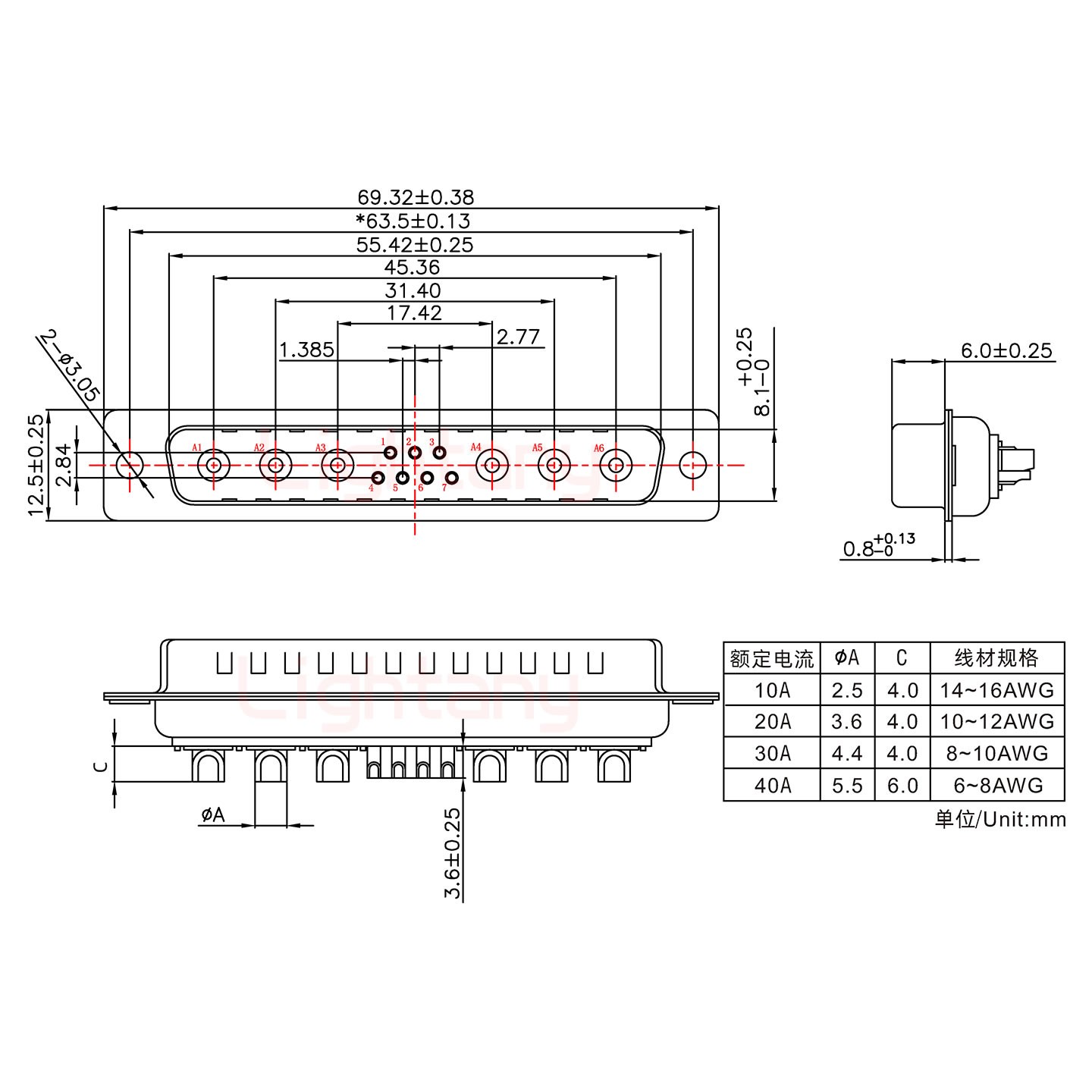 13W6A公短体焊线10A+37P金属外壳967斜出线4~12mm