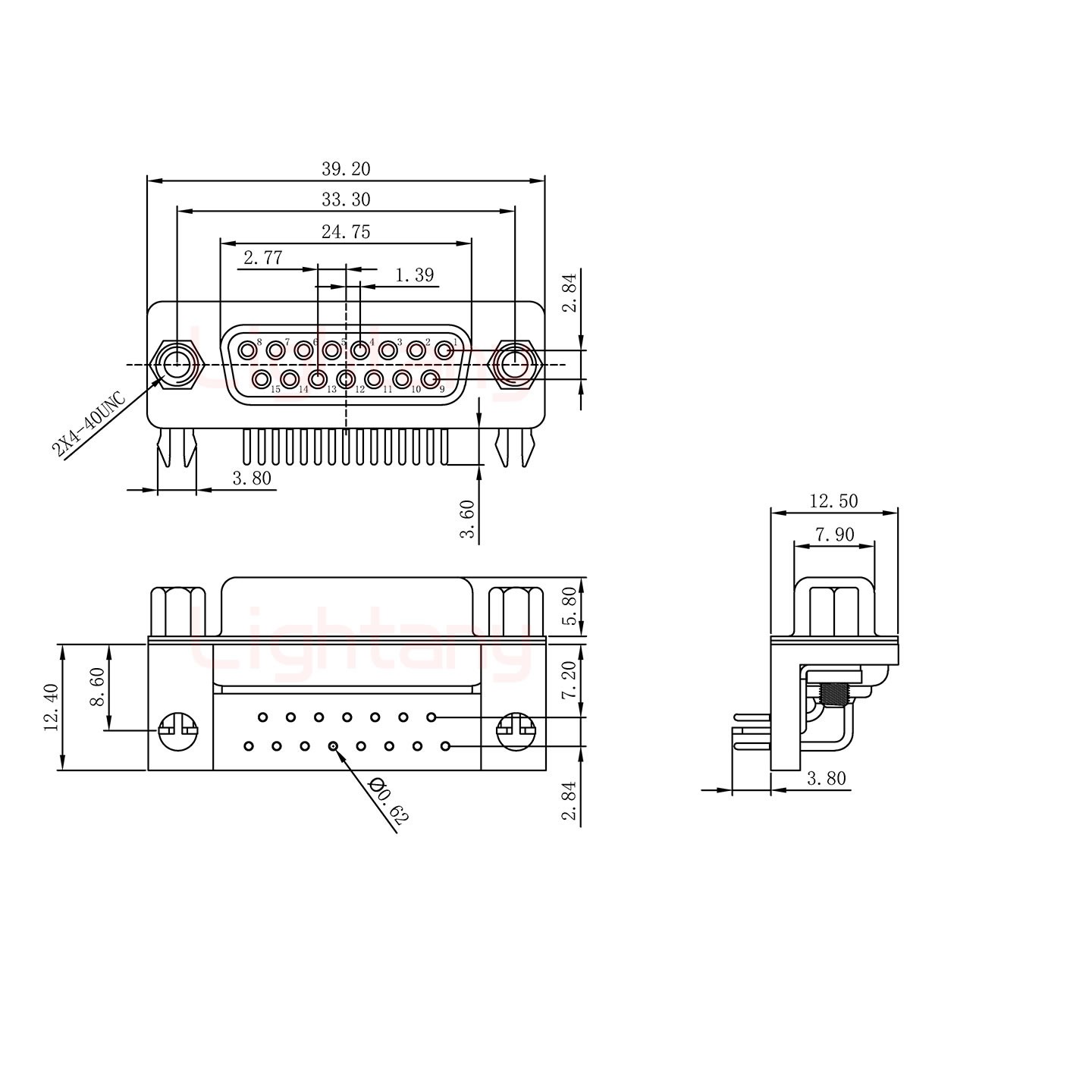 DR15 母 弯插板7.2 塑料支架8.6 锁螺丝 冲针