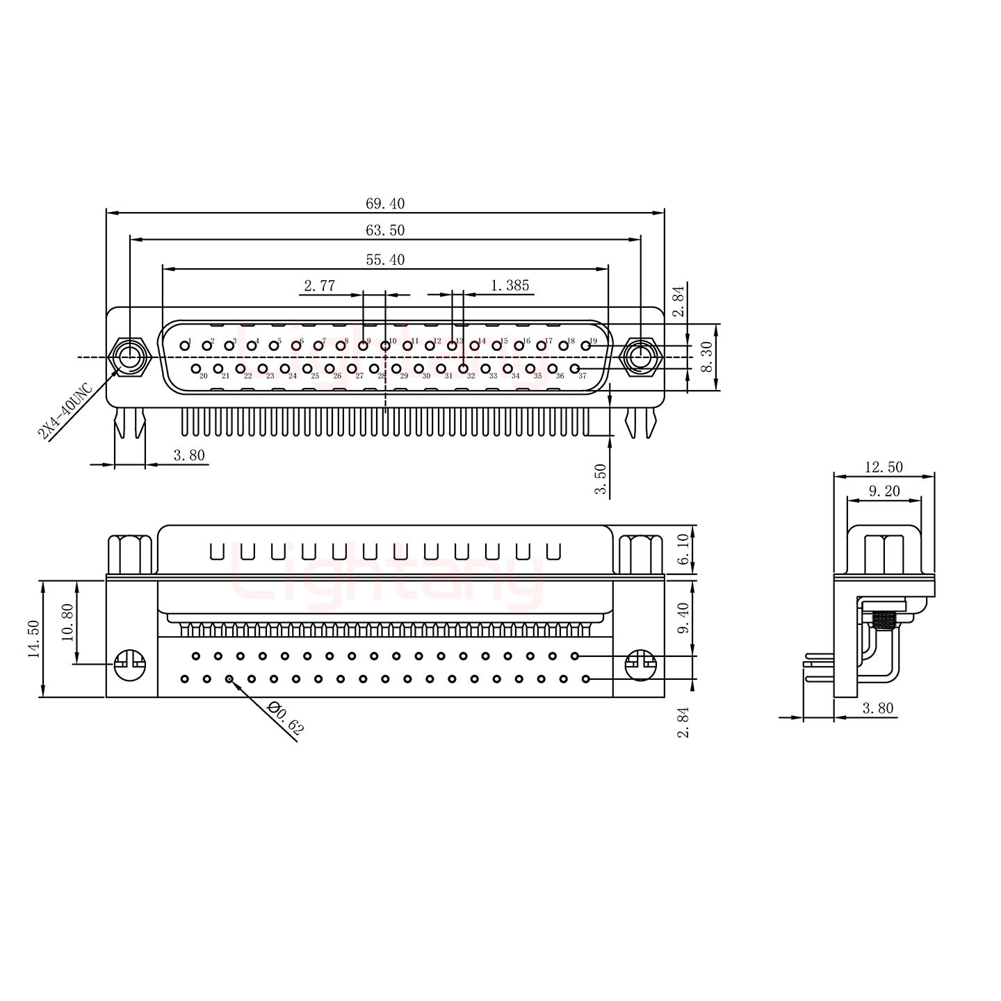 DR37 公 弯插板9.4 塑料支架10.8 锁螺丝 冲针