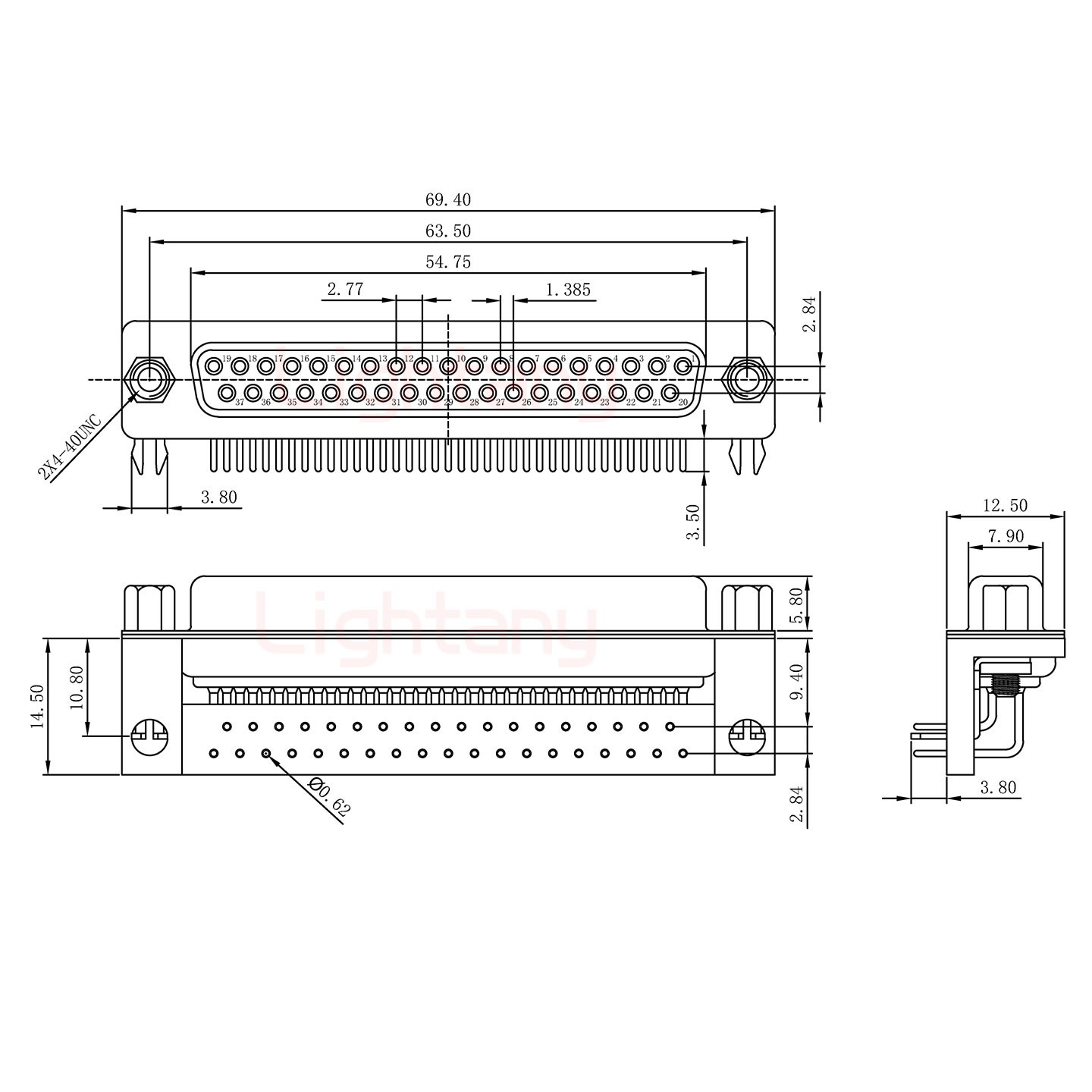 DR37 母 弯插板9.4 塑料支架10.8 锁螺丝 冲针