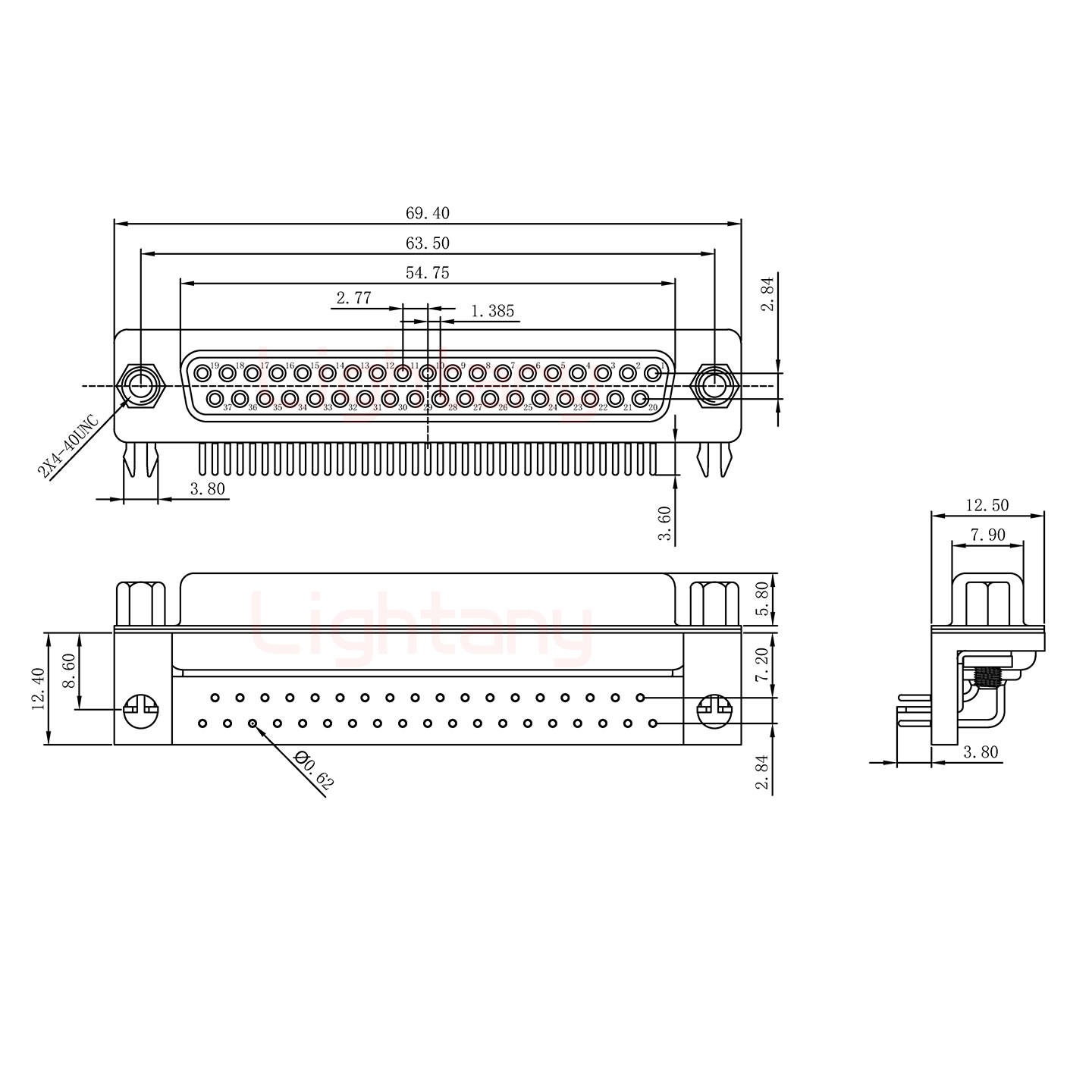 DR37 母 弯插板7.2 塑料支架8.6 锁螺丝 冲针