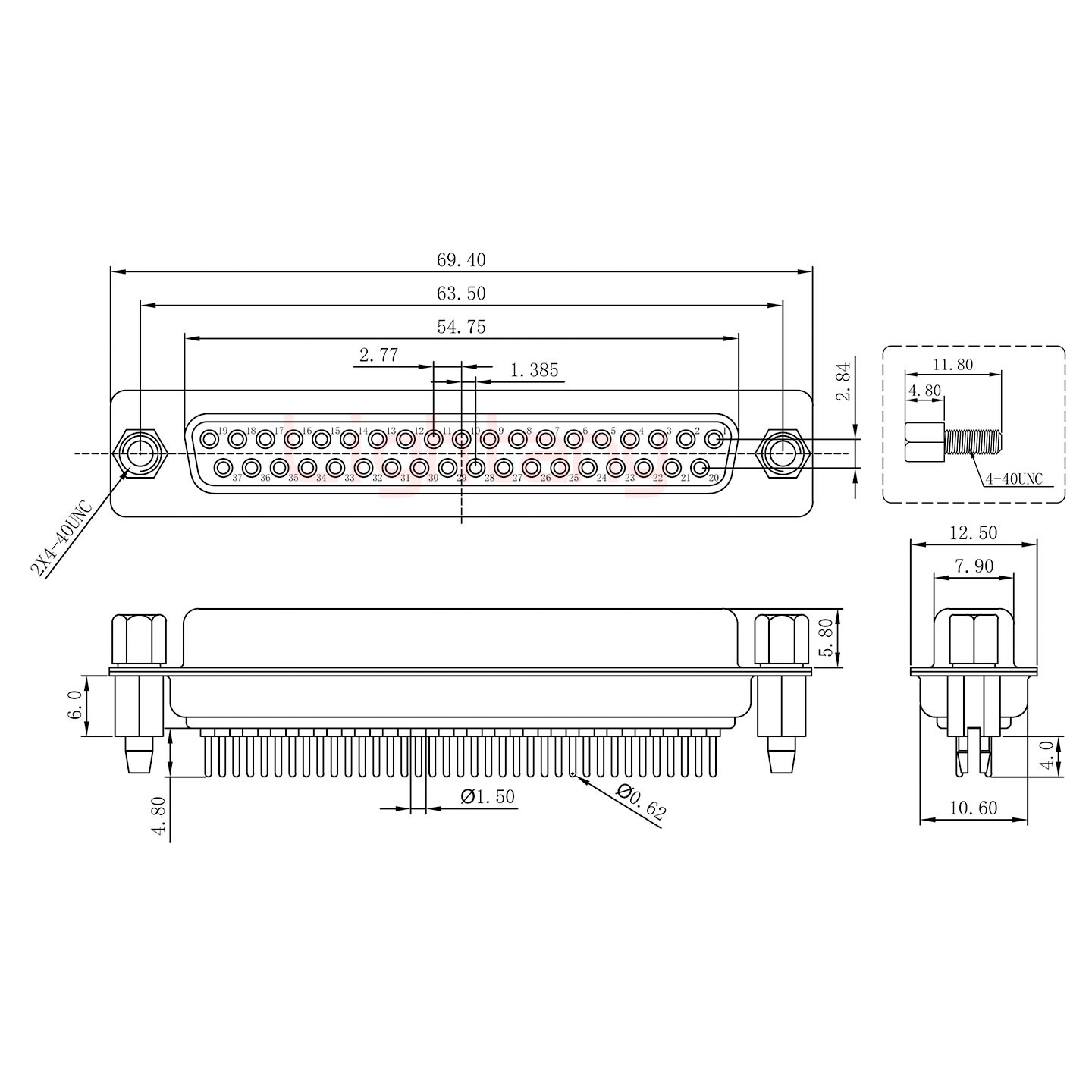 DP37 母 直插板 铆鱼叉6.0 锁螺丝 车针