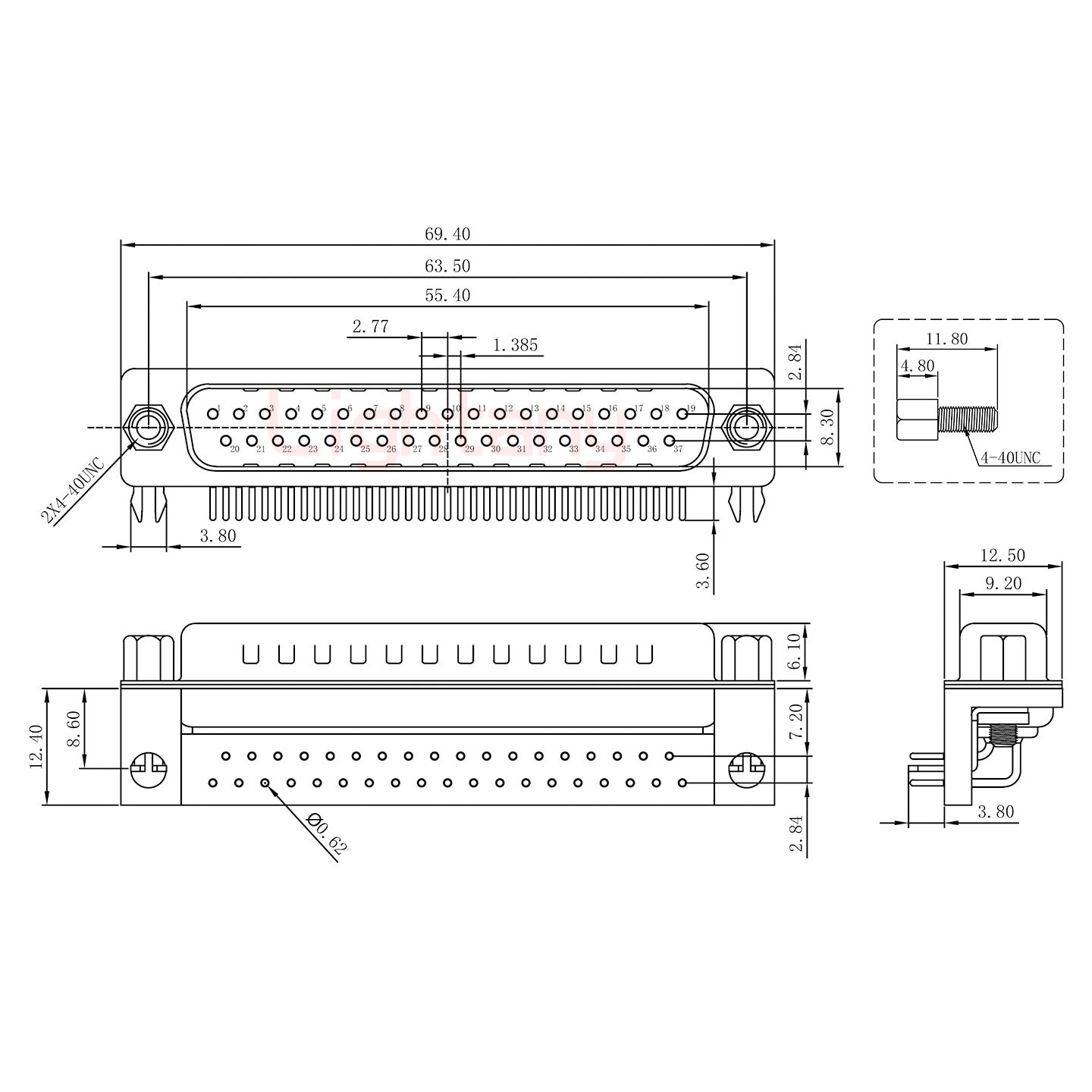 DR37 公 弯插板7.2 塑料支架8.6 锁螺丝 车针