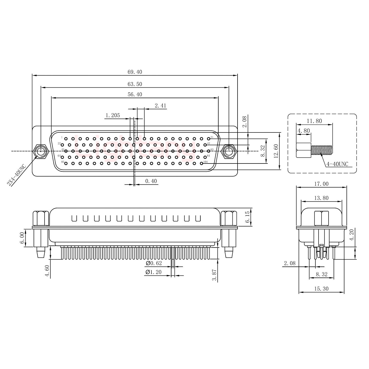 HDP104 公 直插板 铆鱼叉6.0 锁螺丝 车针