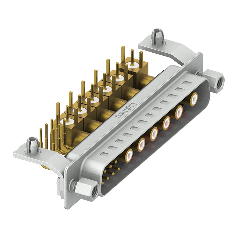 13W6B公PCB弯插板/铆支架10.8/射频同轴50欧姆