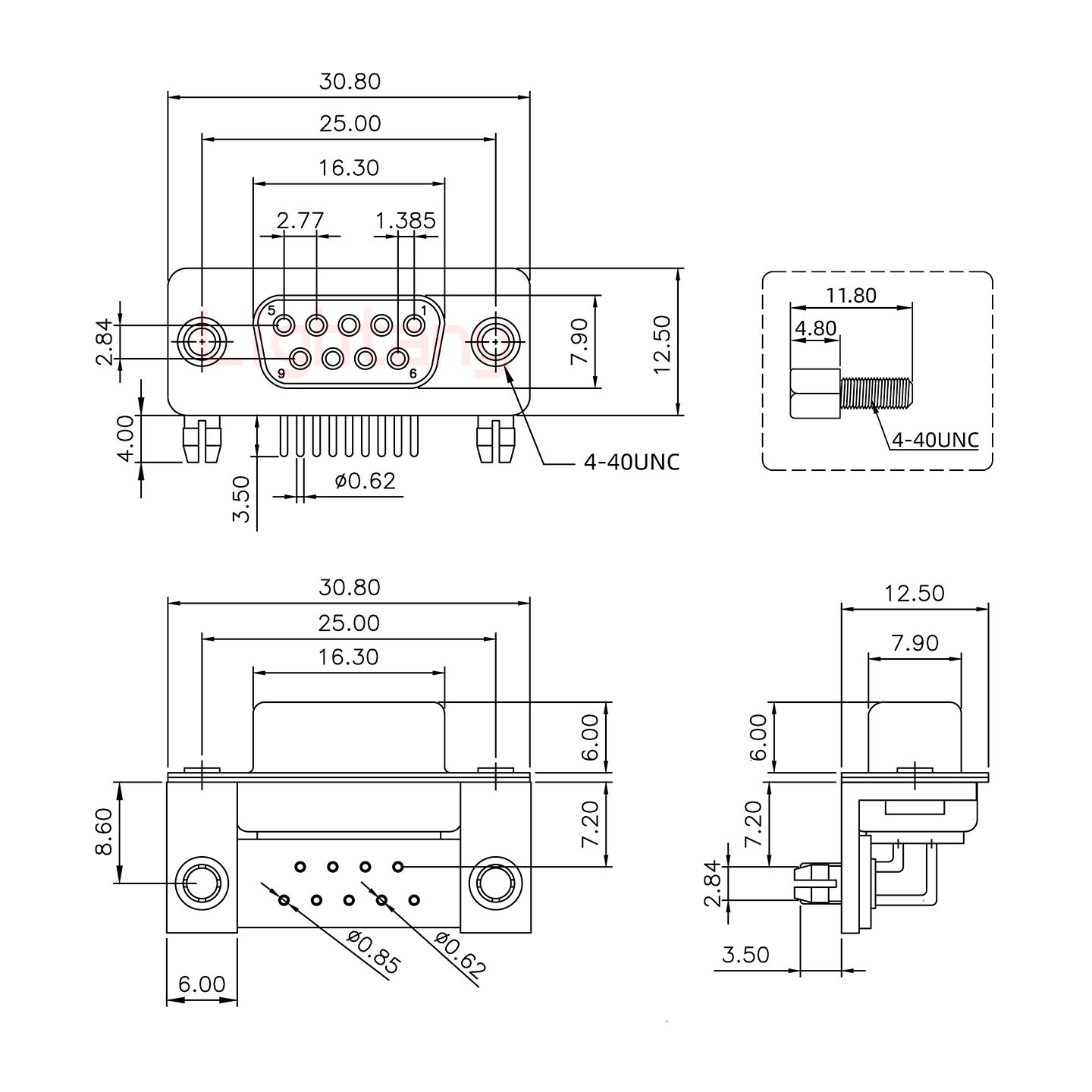 DR9 母 弯插板7.2 金属支架8.6 锁螺丝 车针