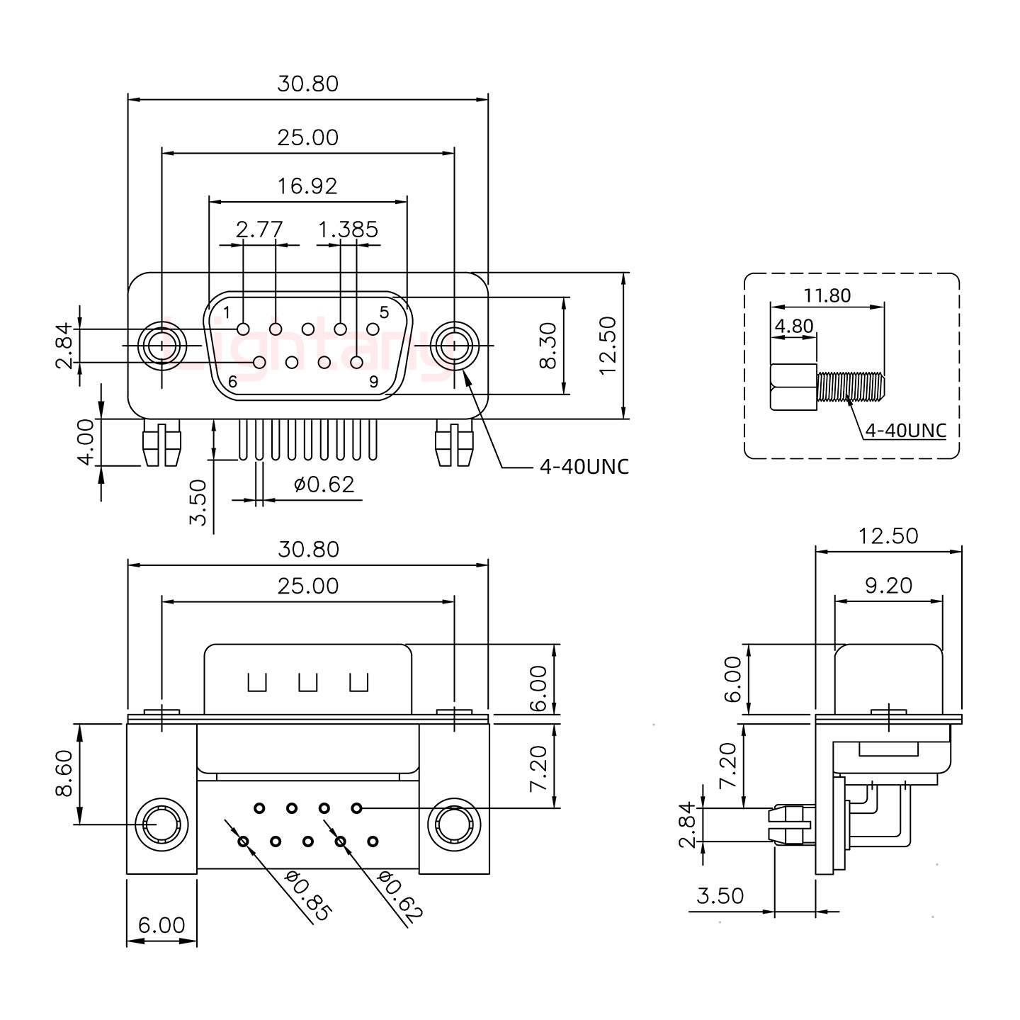 DR9 公 弯插板7.2 金属支架8.6 锁螺丝 车针