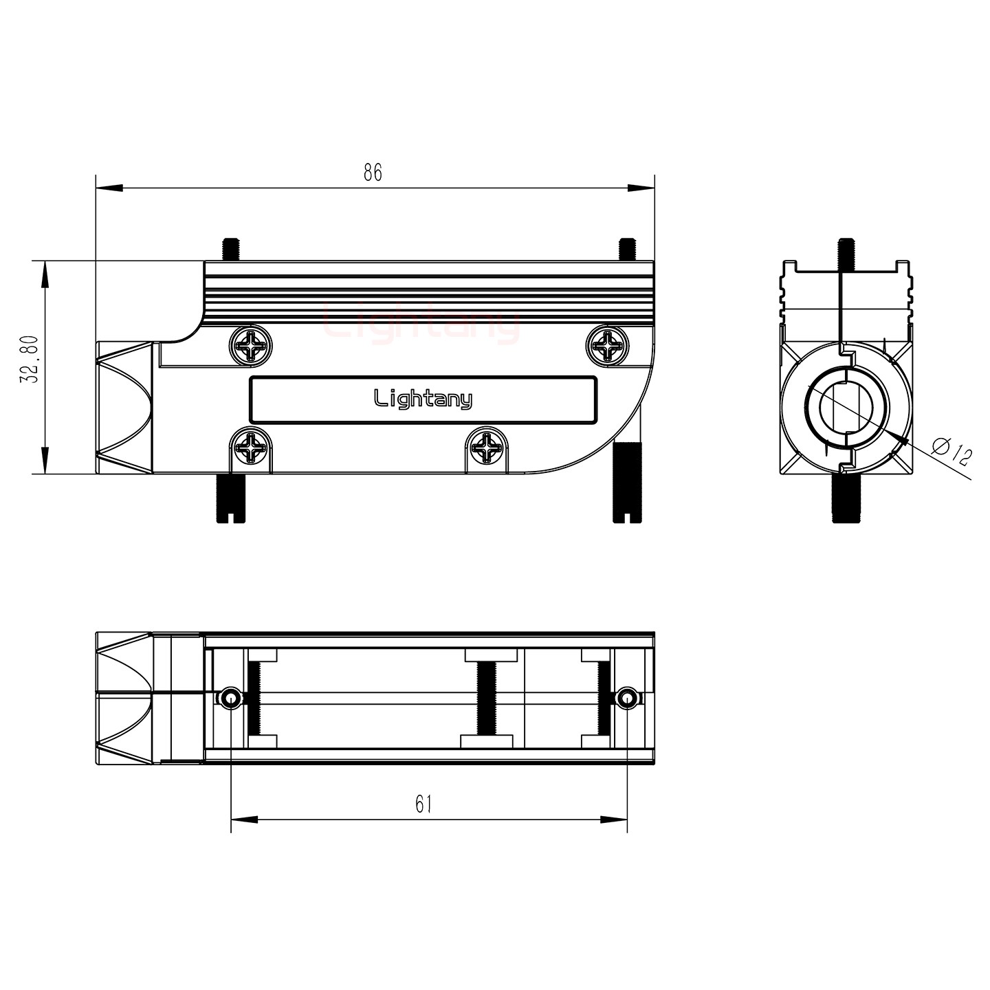 24W7公焊线式50欧姆+50P金属外壳1745弯出线4~12mm