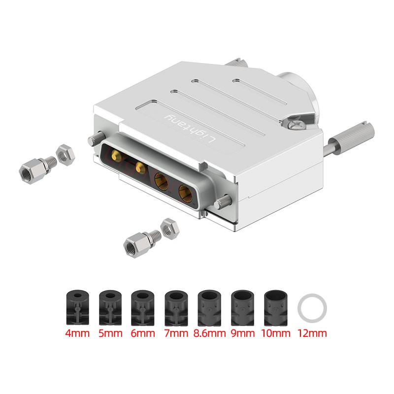 4V4母短体焊线40A+25P金属外壳1657直出线4~12mm