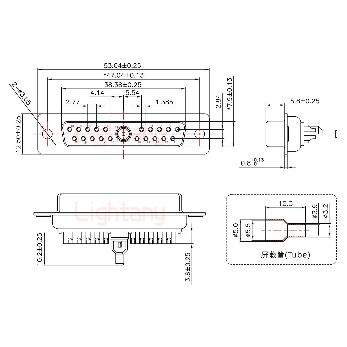 21W1母头焊线+防水接头/线径5~11mm/射频同轴50欧姆