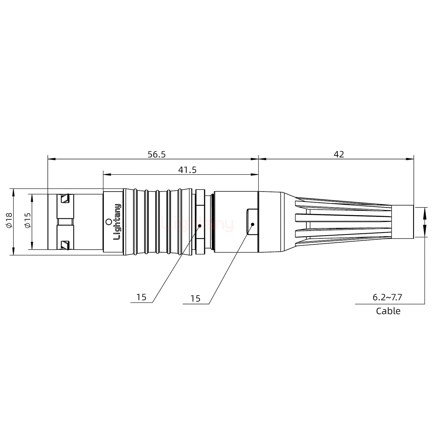 FGG.3B.024.CLAD72Z带护套直式插头