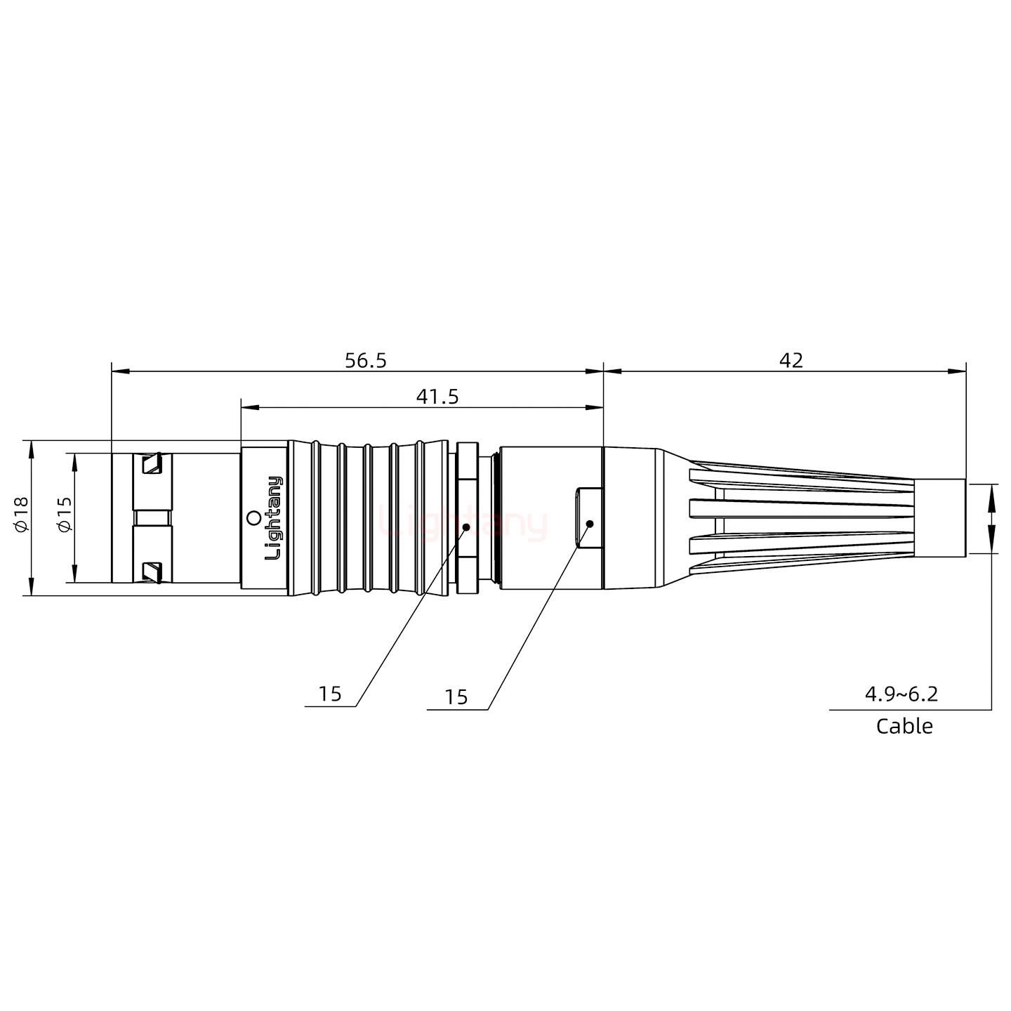 FGG.3B.026.CLAD62Z带护套直式插头