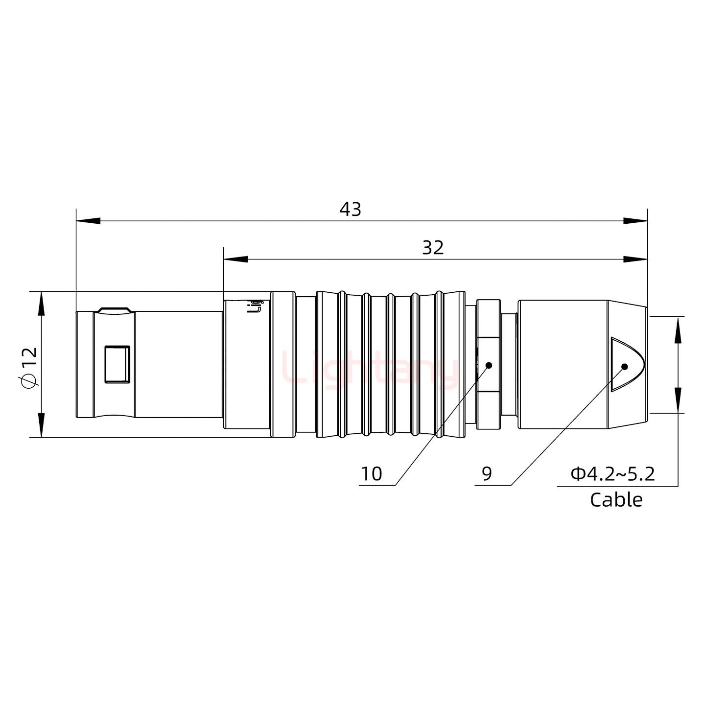 FGG.1B.008.CLAD52推拉自锁直式插头