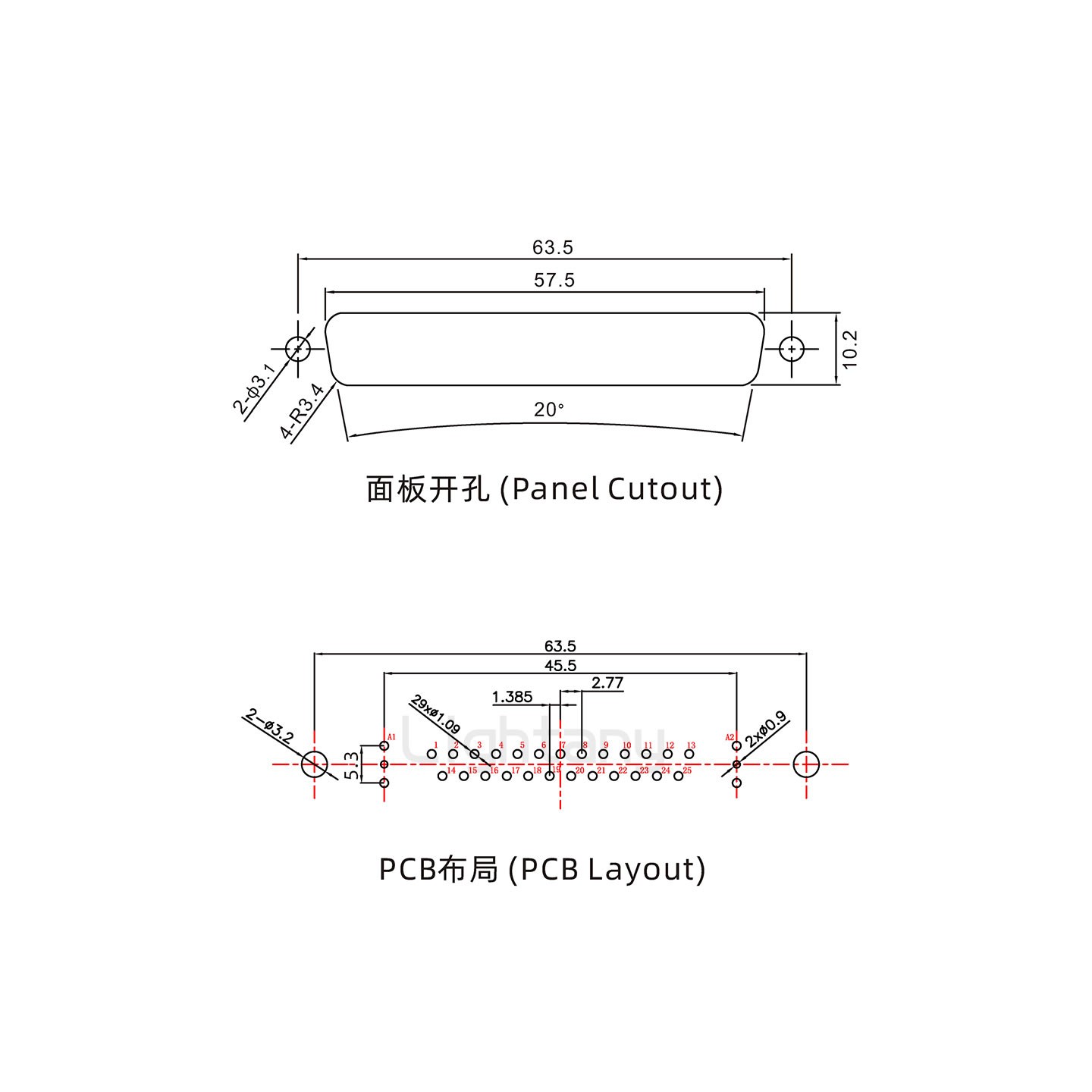 防水27W2公直插板/铆鱼叉/锁螺丝/射频同轴50欧姆