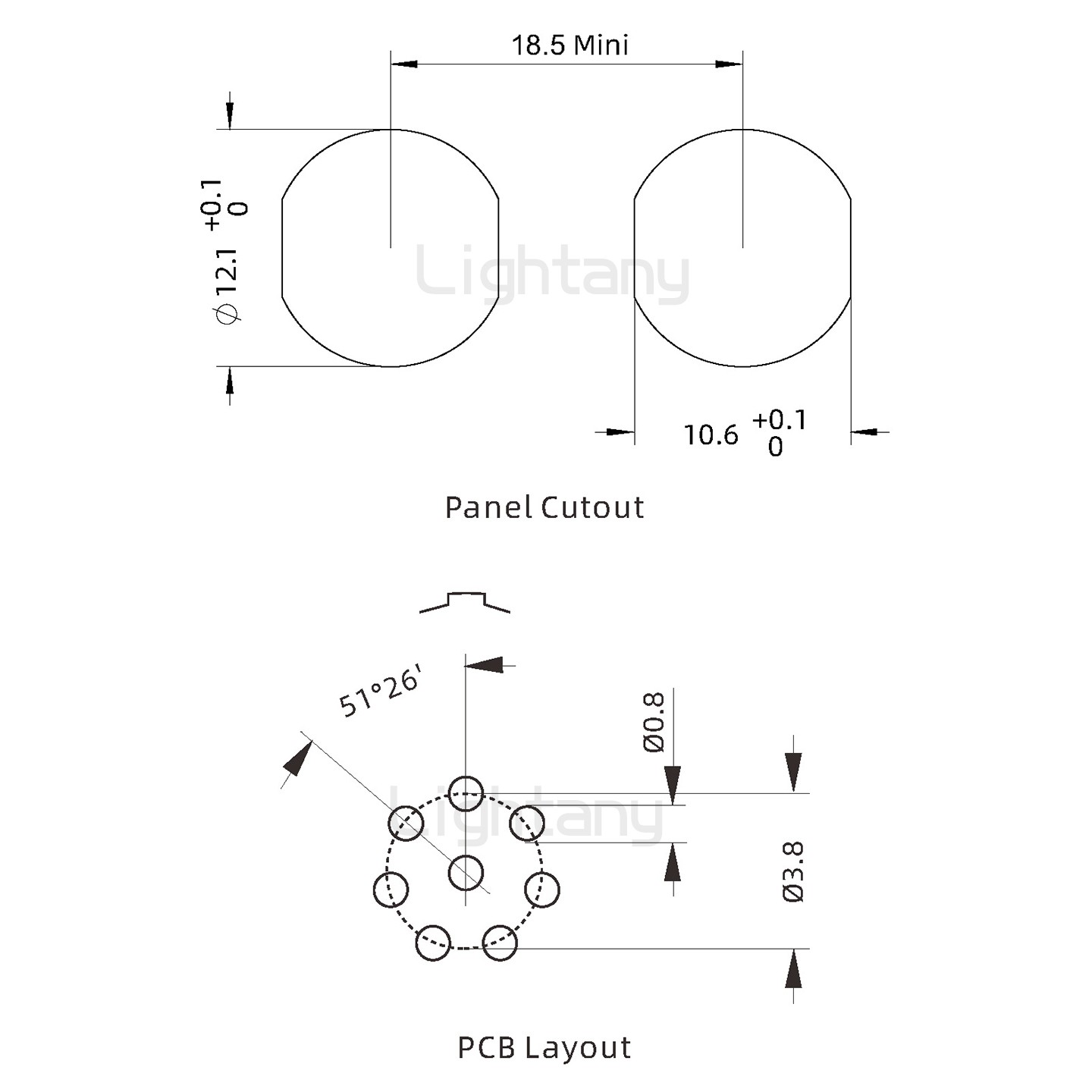 EEG.1B.008.CLN推拉自锁前螺母插座 直插板