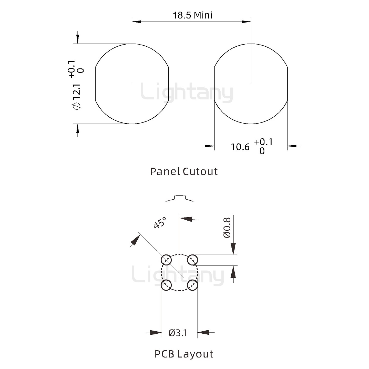 EEG.1B.004.CLN推拉自锁前螺母插座 直插板