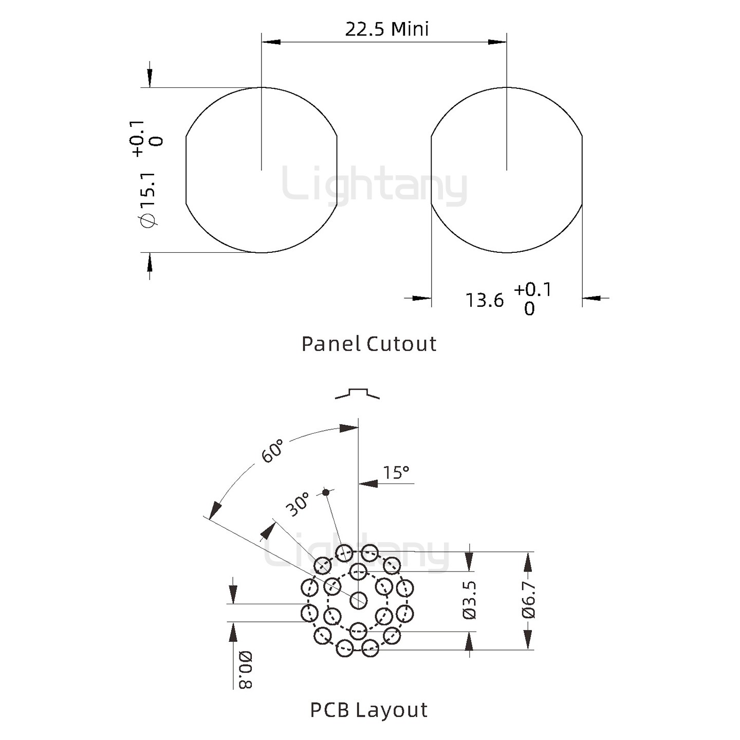 EEG.2B.019.CLN前螺母插座 直插板