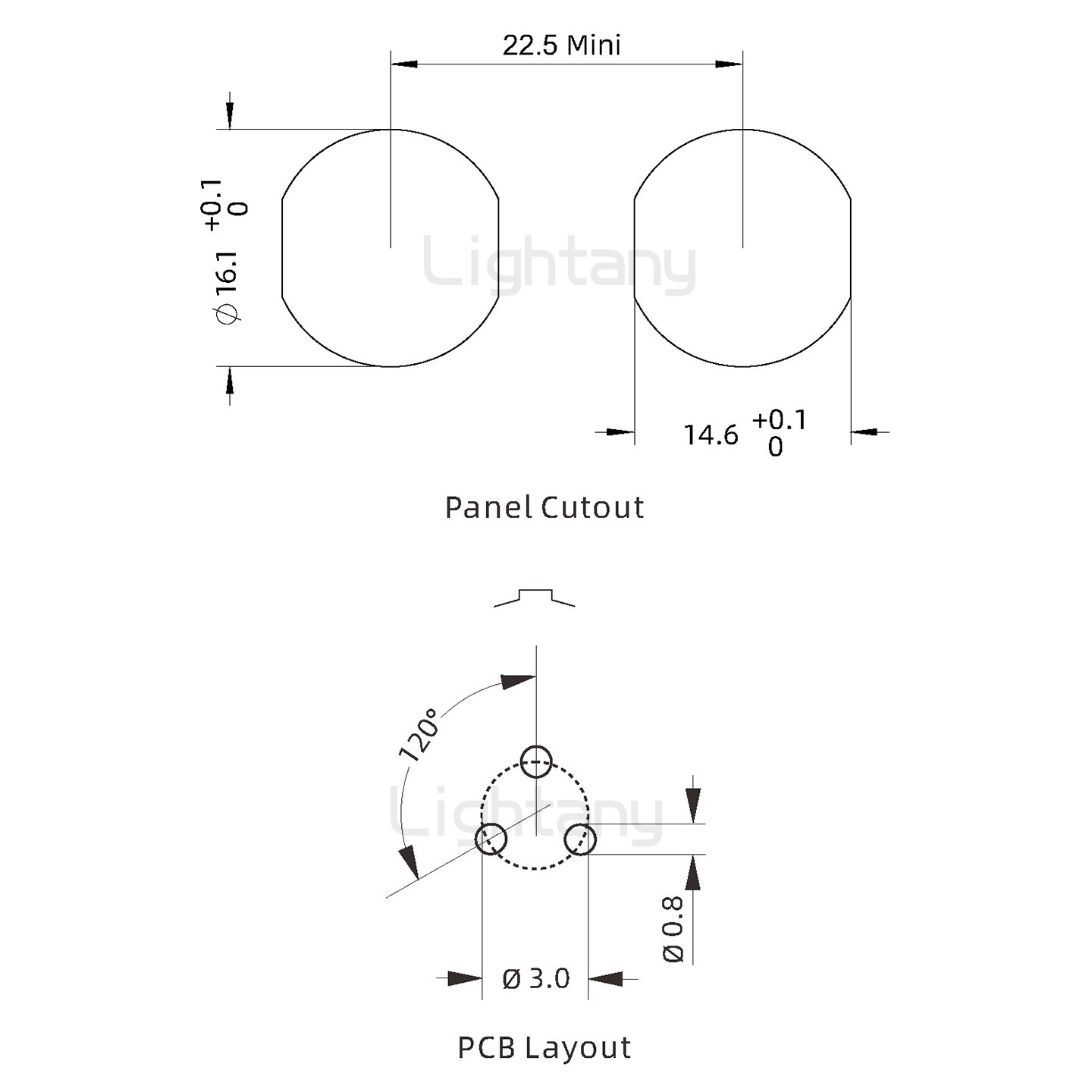 EEG.1K.003.CLN推拉自锁前螺母插座 PCB直插板