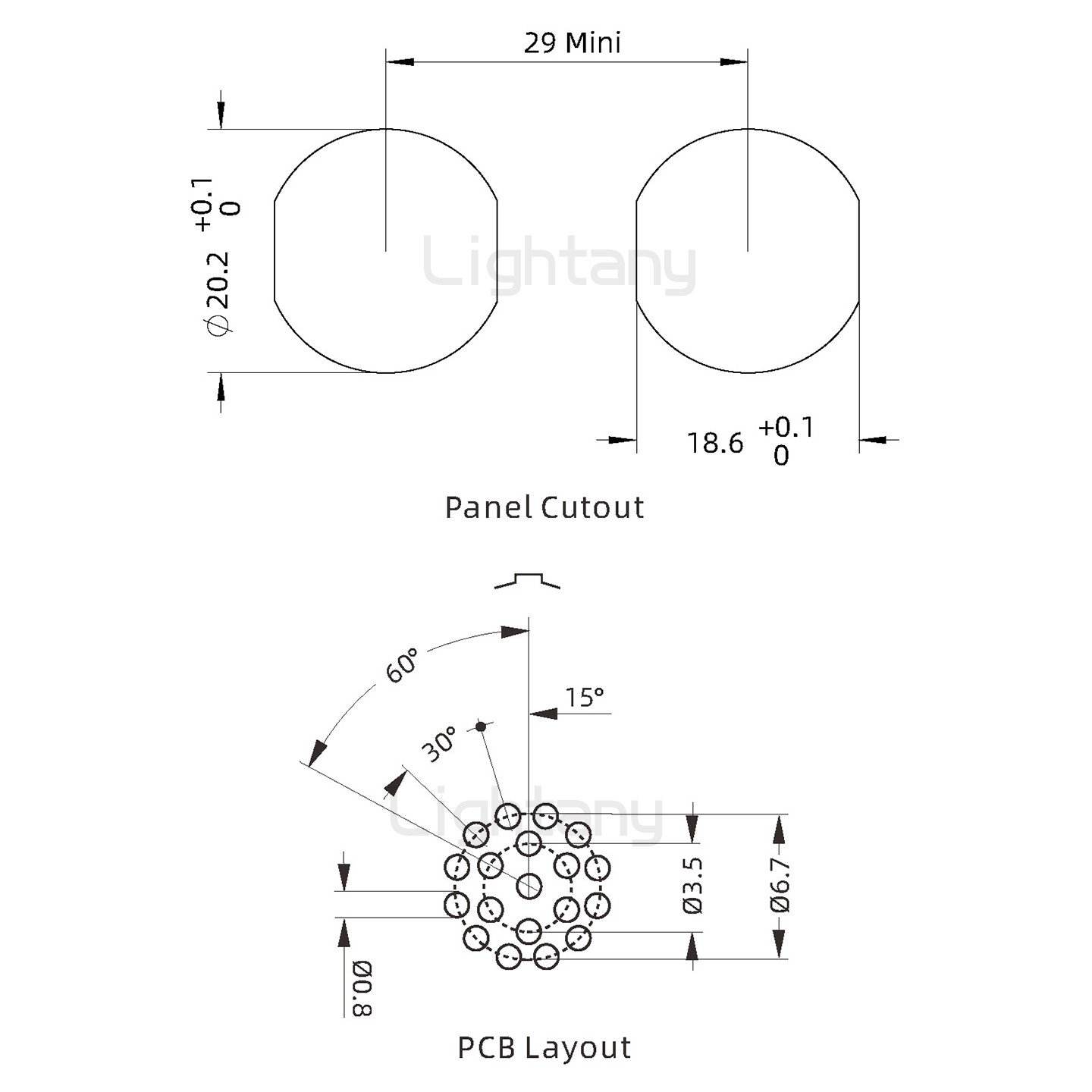EEG.2K.019.CLN推拉自锁前螺母插座 PCB直插板