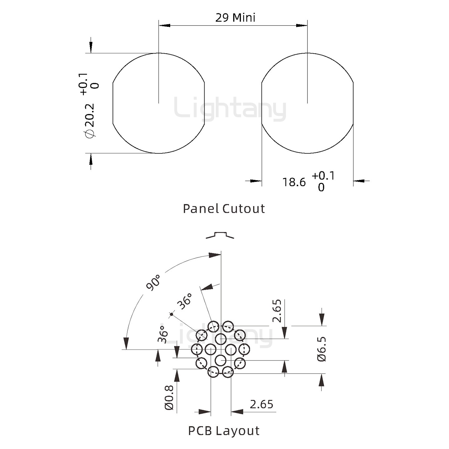 EEG.2K.014.CLN推拉自锁前螺母插座 PCB直插板