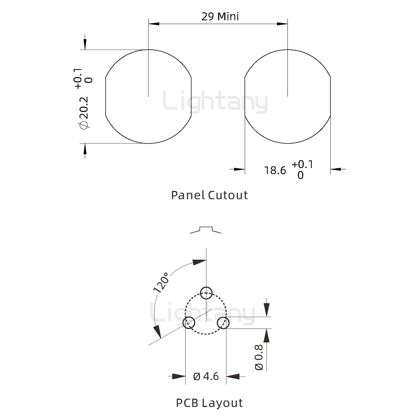 EEG.2K.003.CLN推拉自锁前螺母插座 PCB直插板