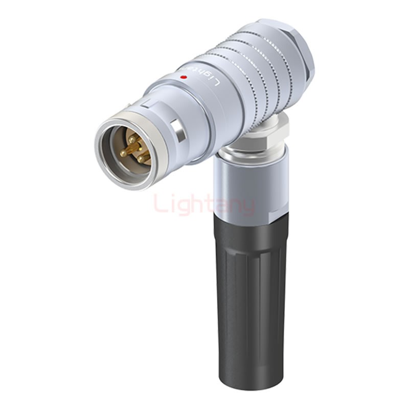 FHG.3K.003.CLAK14Z推拉自锁带护套弯式插头