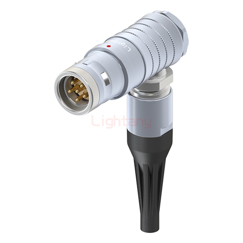 FHG.3K.006.CLAC55Z推拉自锁带护套弯式插头