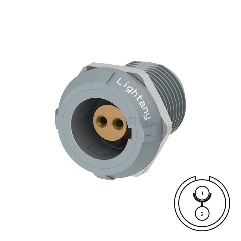 PLG.M0.2GL.LG后螺母焊线插座推拉自锁