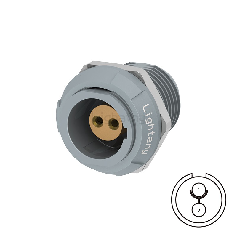 PKG.M0.2GL.NG双螺母PCB直插板插座推拉自锁