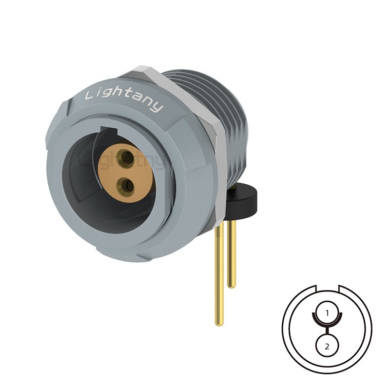 PKG.M0.2GL.VG双螺母PCB弯插板插座推拉自锁