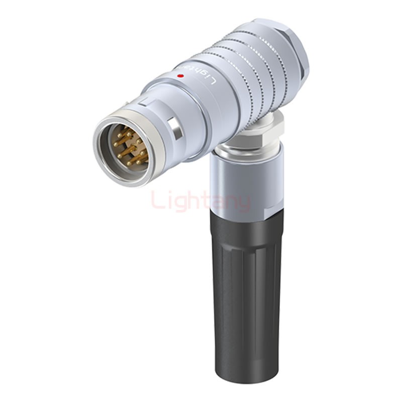 FHG.3K.008.CLAK12Z推拉自锁带护套弯式插头