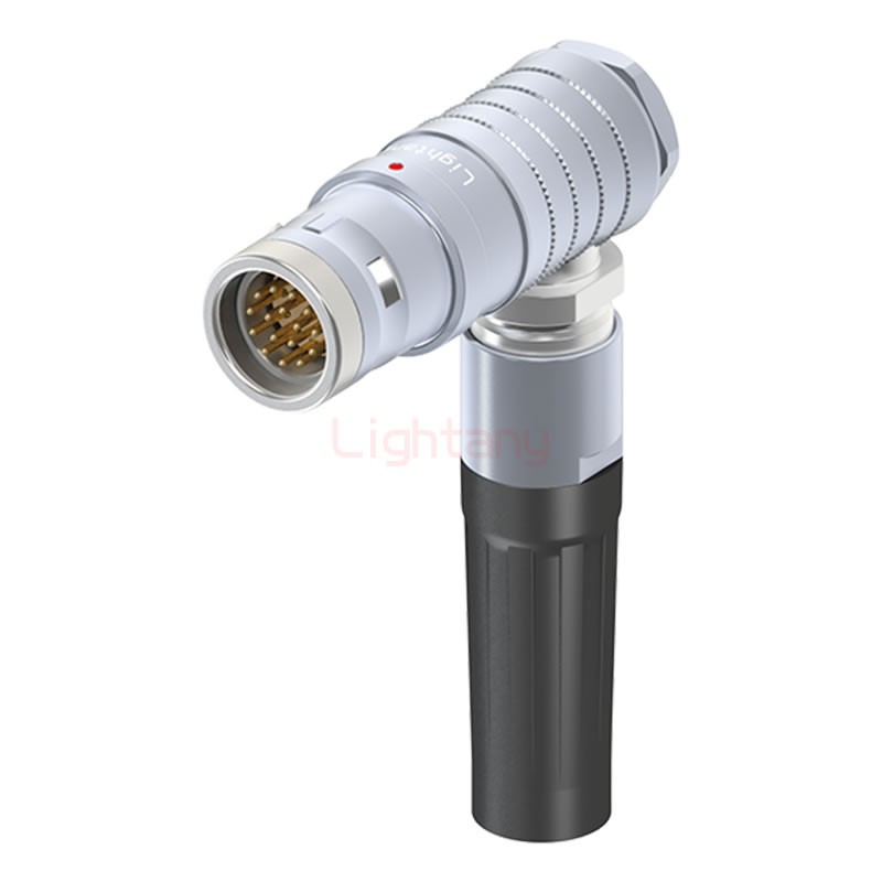 FHG.3K.016.CLAK14Z推拉自锁带护套弯式插头