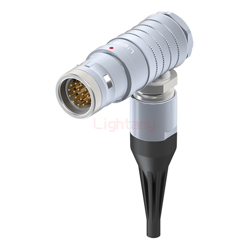 FHG.3K.016.CLAC35Z推拉自锁带护套弯式插头