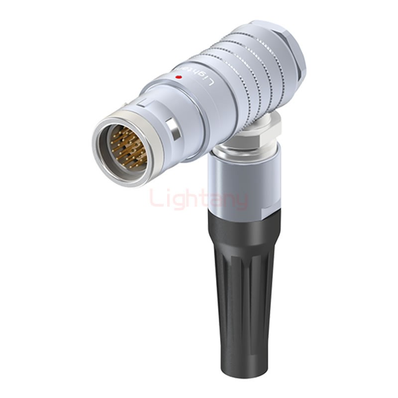 FHG.3K.020.CLAC90Z推拉自锁带护套弯式插头