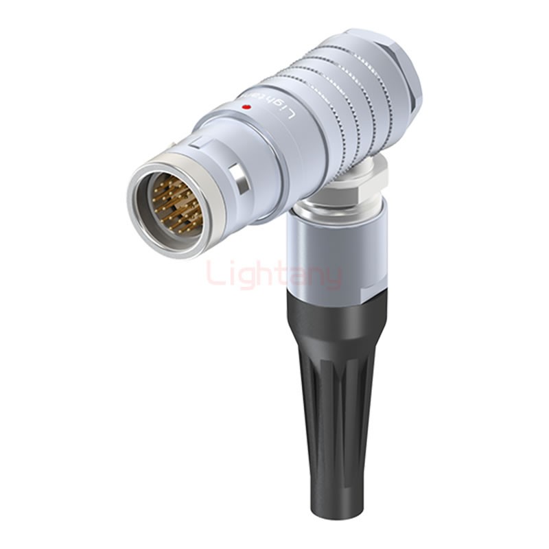 FHG.3K.022.CLAC75Z推拉自锁带护套弯式插头