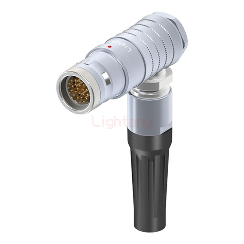 FHG.3K.026.CLAC10Z推拉自锁带护套弯式插头