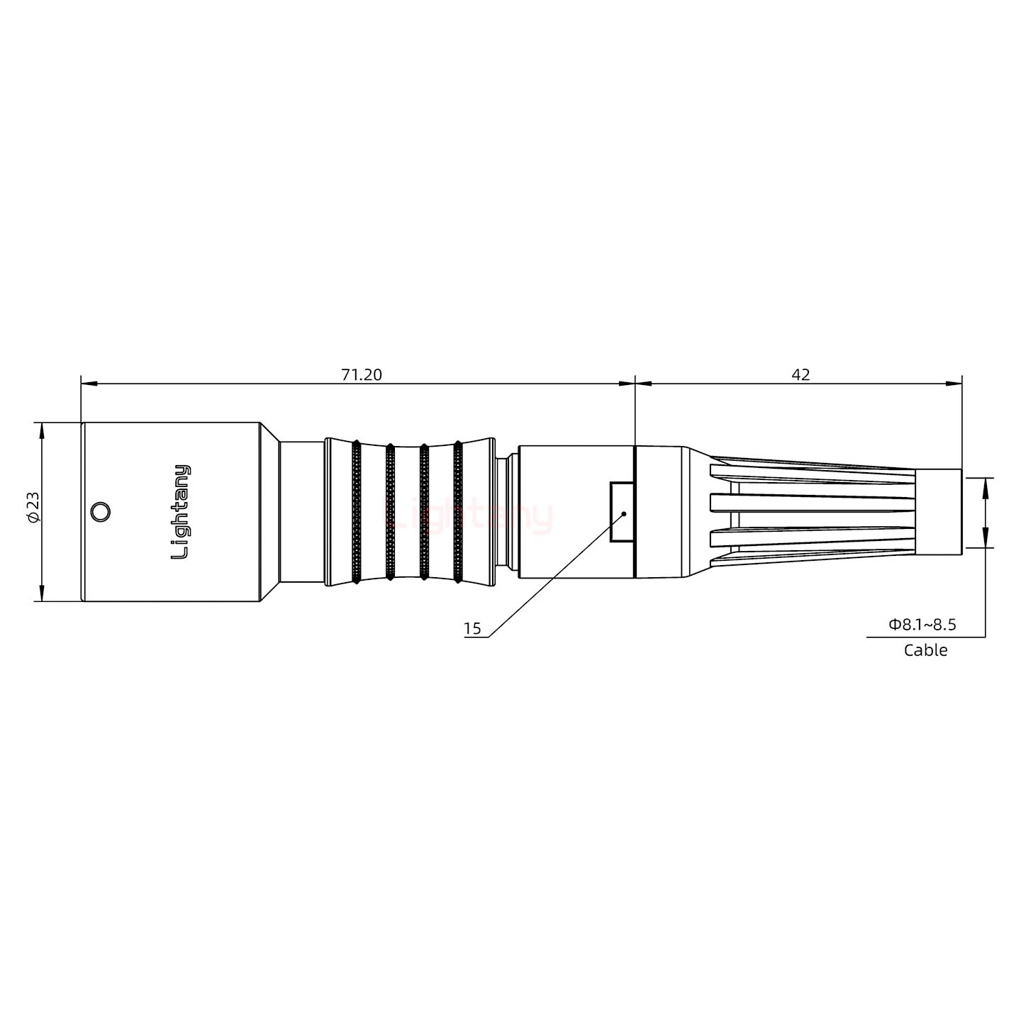PHG.3K.014.CLLC85Z推拉自锁带护套浮动插座